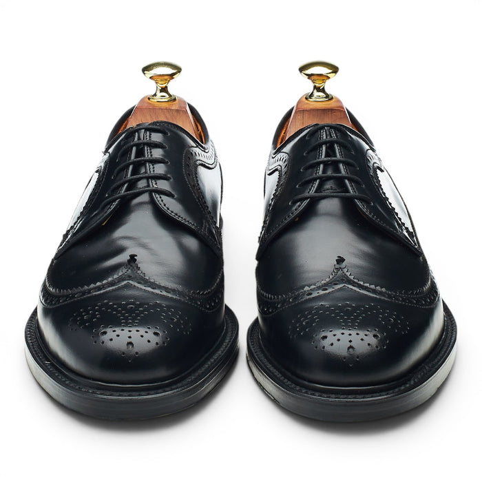 Black Leather Derby Brogues UK 7.5 E