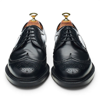 Black Leather Derby Brogues UK 7.5 E