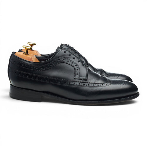 Black Leather Derby Brogues UK 8 F