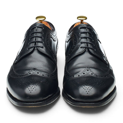 Black Leather Derby Brogues UK 8 F