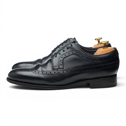 Black Leather Derby Brogues UK 8 F