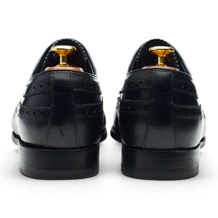 Black Leather Derby Brogues UK 8 F