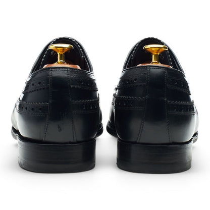 Black Leather Derby Brogues UK 8 F