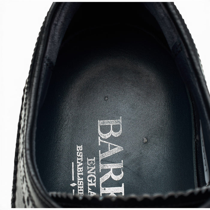 Black Leather Derby Brogues UK 8 F