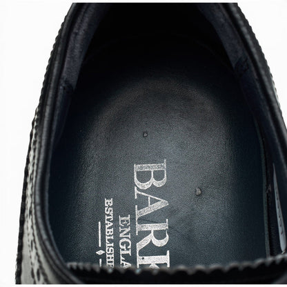 Black Leather Derby Brogues UK 8 F