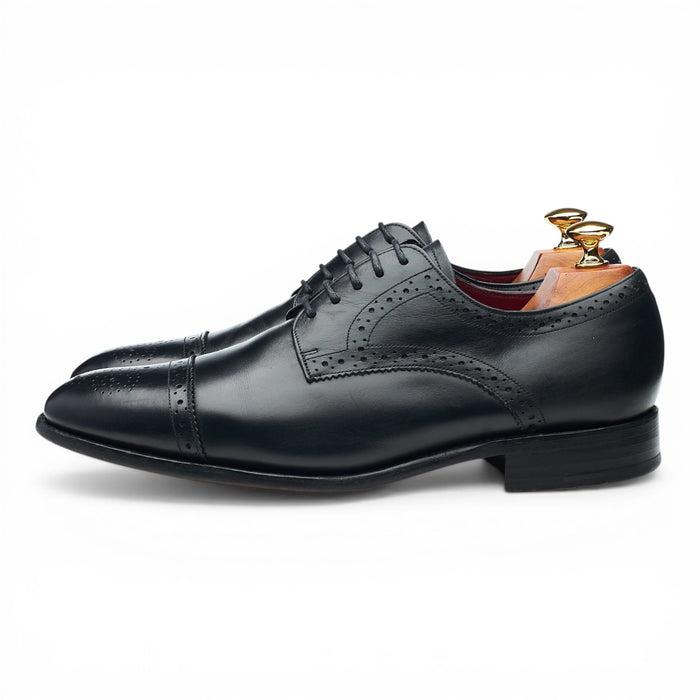 Black Leather Derby Brogues UK 8.5 F