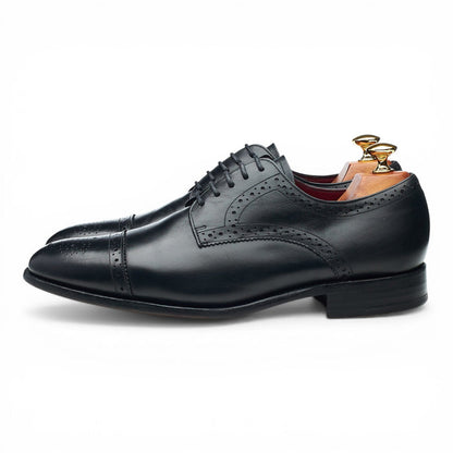 Black Leather Derby Brogues UK 8.5 F
