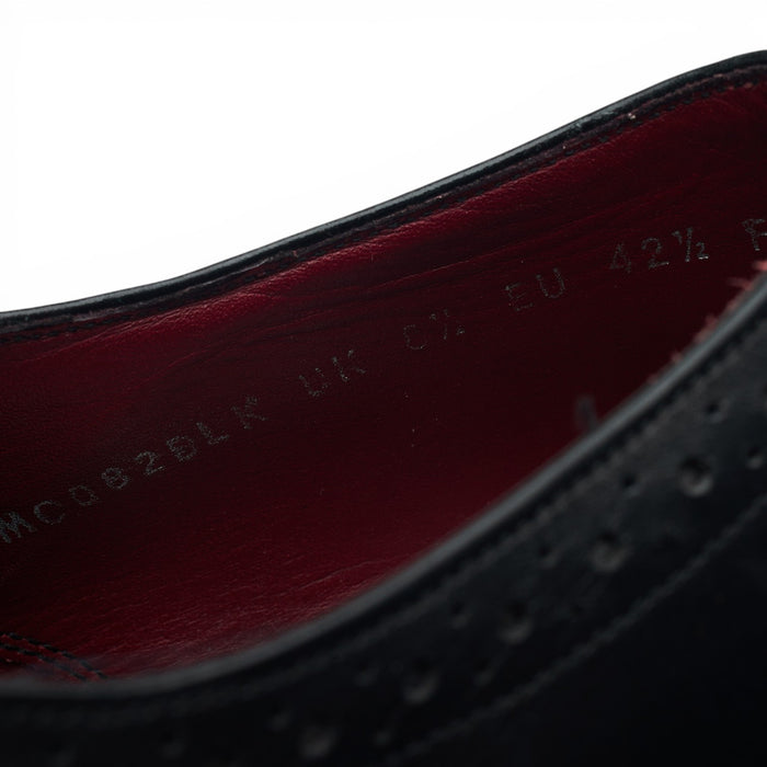 Black Leather Derby Brogues UK 8.5 F