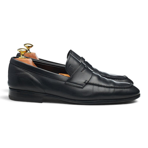 Black Leather Loafers UK 7