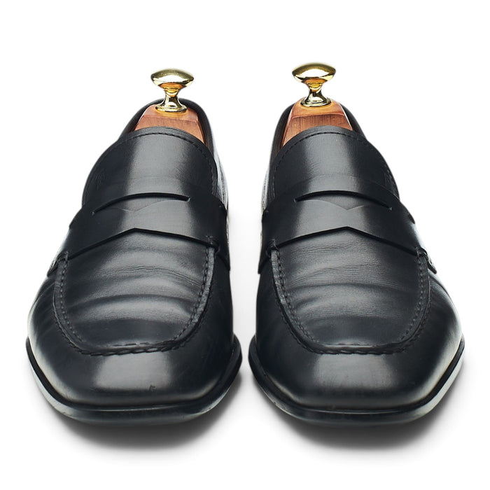 Black Leather Loafers UK 7