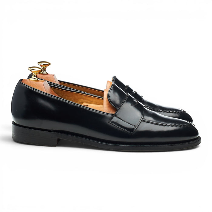 Black Leather Loafers UK 9 F