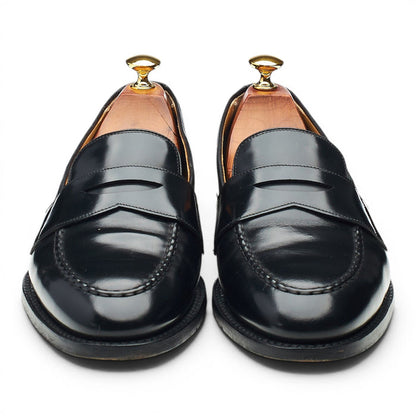 Black Leather Loafers UK 9 F