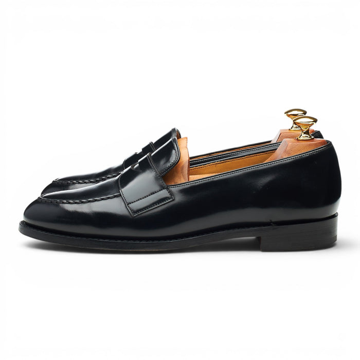 Black Leather Loafers UK 9 F