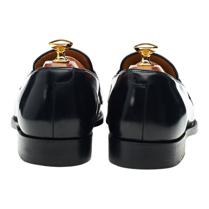 Black Leather Loafers UK 9 F