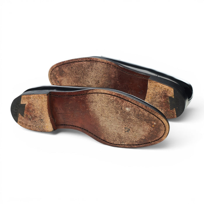 Black Leather Loafers UK 9 F