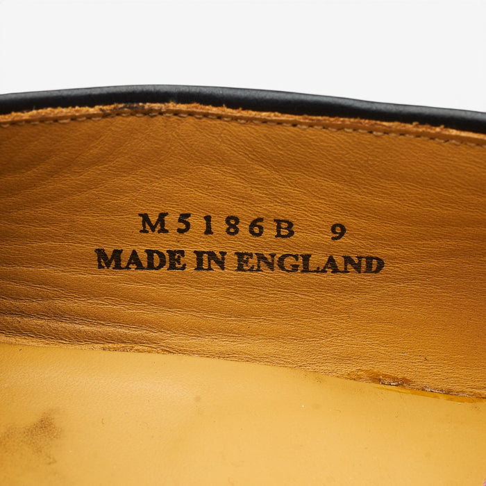 Black Leather Loafers UK 9 F