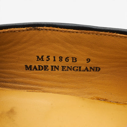 Black Leather Loafers UK 9 F