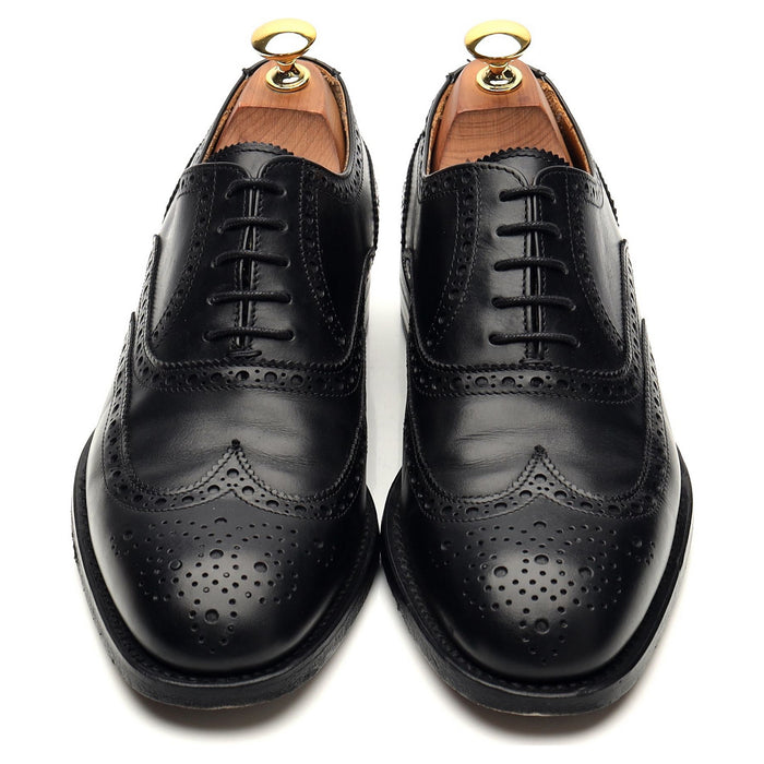 Black Leather Oxford Brogues UK 6 F