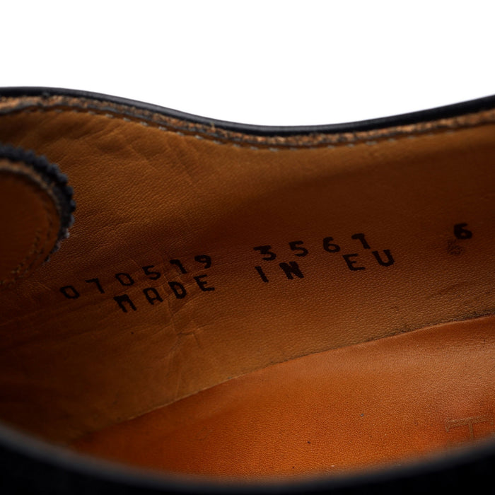 Black Leather Oxford Brogues UK 6 F