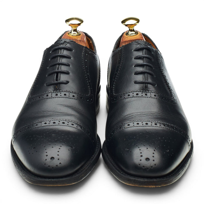 Black Leather Oxford Brogues UK 7.5 G