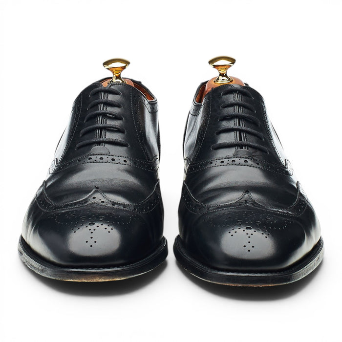 Black Leather Oxford Brogues UK 9.5 G