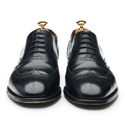 Black Leather Oxford Brogues UK 9.5 G