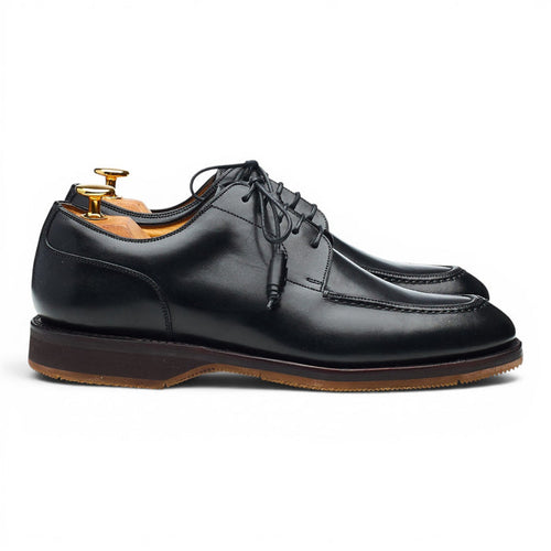 Black Leather Split Toe Derby UK 6