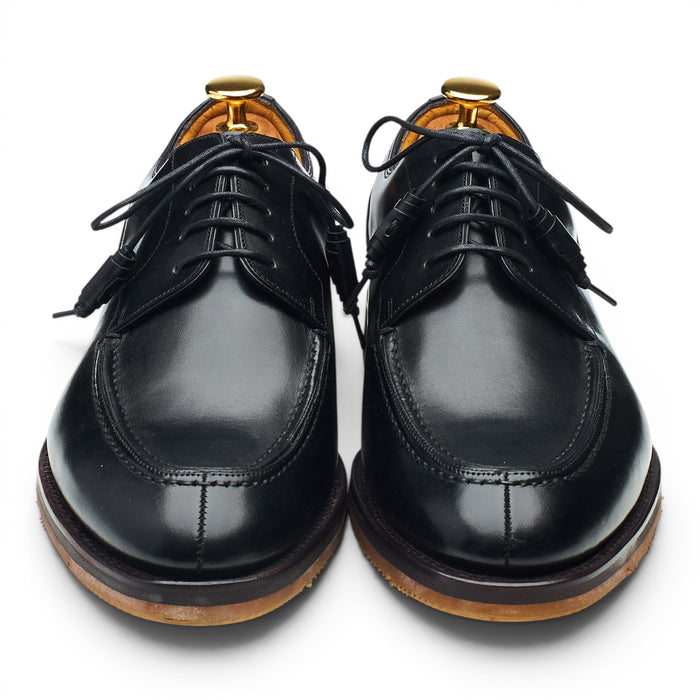 Black Leather Split Toe Derby UK 6