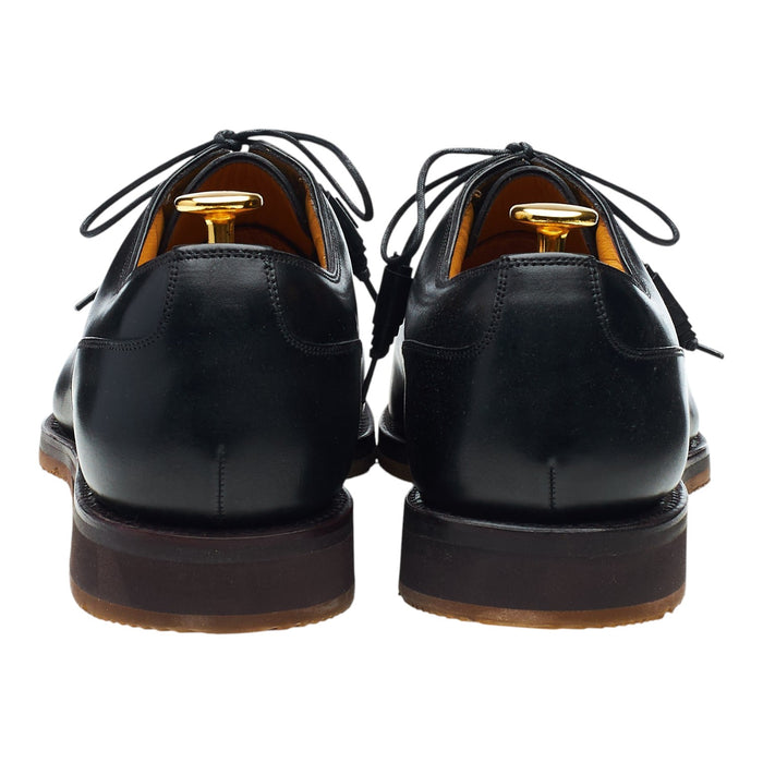 Black Leather Split Toe Derby UK 6