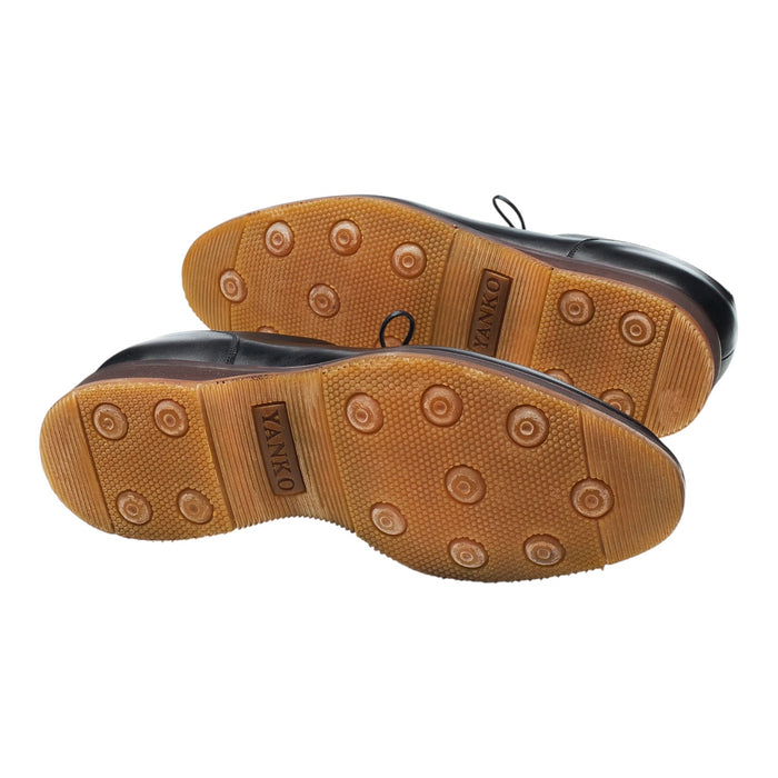 Black Leather Split Toe Derby UK 6