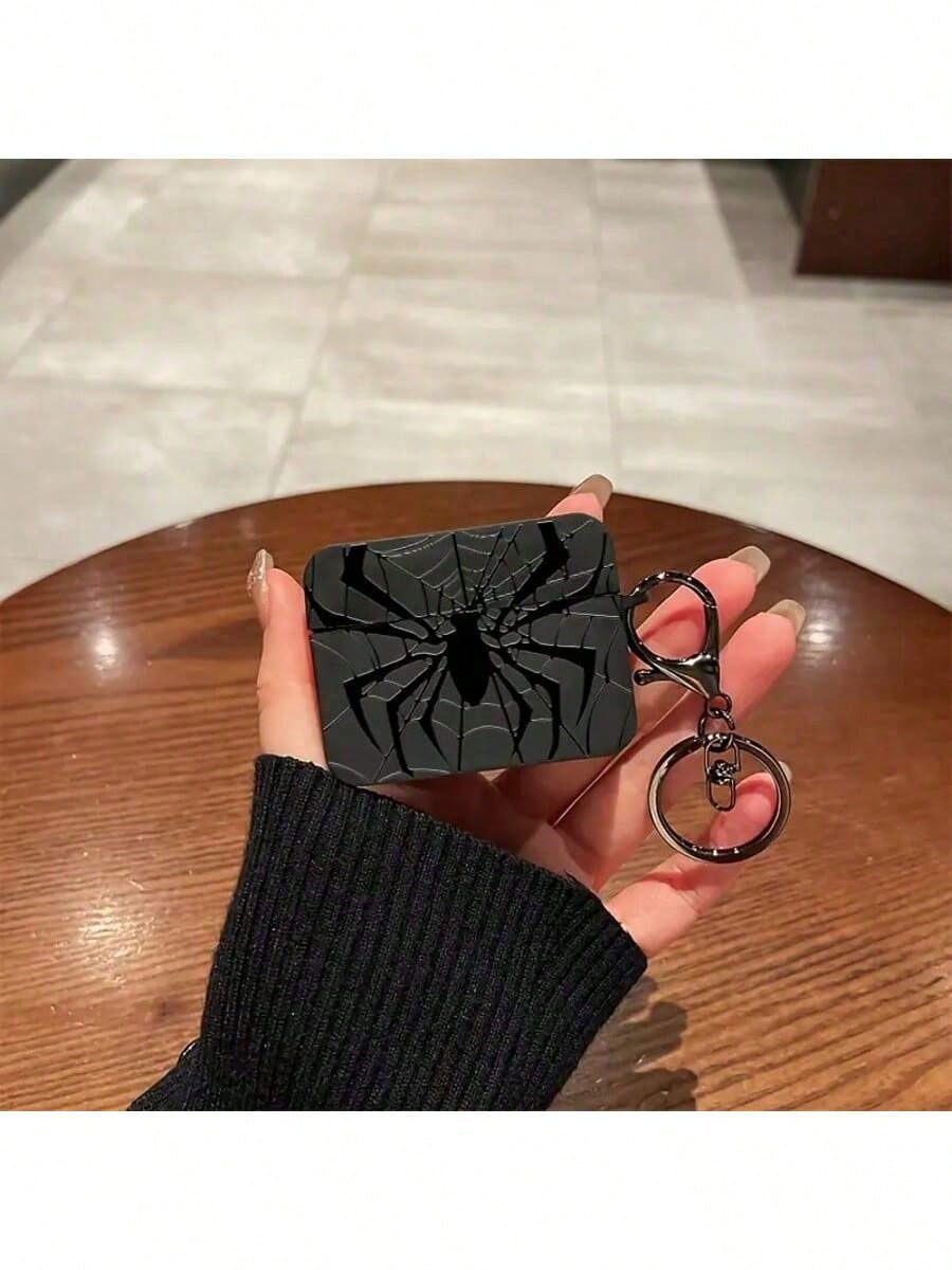 Black Spider/Butterfly Style Protective Case Compatible With Apple Wireless Earphones, Anti-Scratch And Anti-Drop Cover