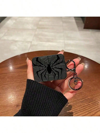 Black Spider/Butterfly Style Protective Case Compatible With Apple Wireless Earphones, Anti-Scratch And Anti-Drop Cover