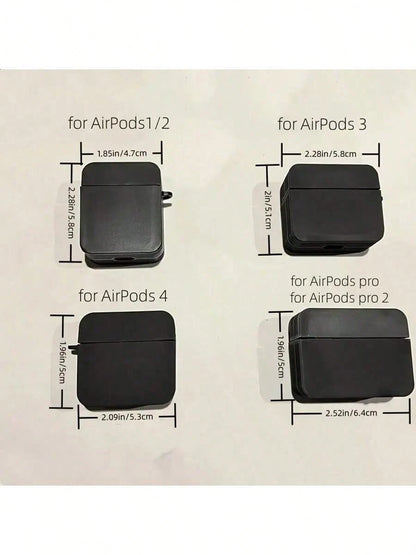 Black Spider/Butterfly Style Protective Case Compatible With Apple Wireless Earphones, Anti-Scratch And Anti-Drop Cover