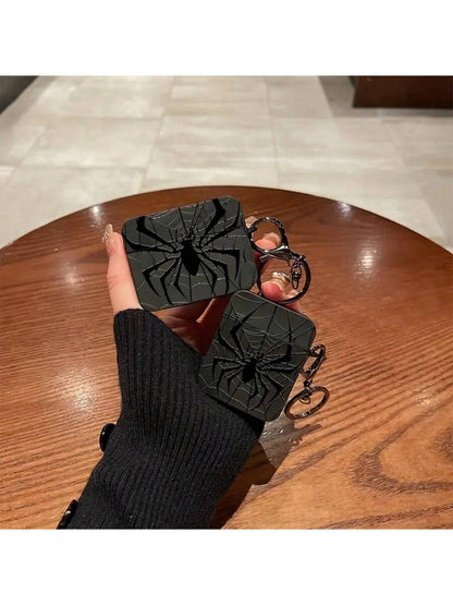 Black Spider/Butterfly Style Protective Case Compatible With Apple Wireless Earphones, Anti-Scratch And Anti-Drop Cover
