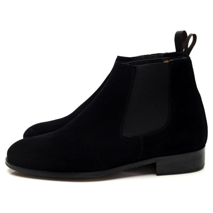 Black Suede Chelsea Boots UK 6.5