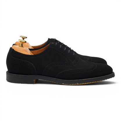 Black Suede Oxford Brogues UK 8.5 F