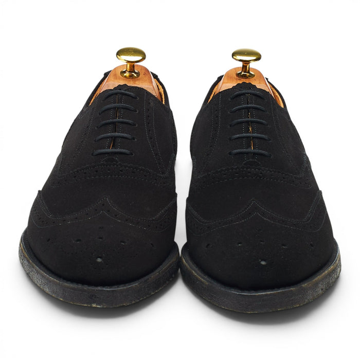 Black Suede Oxford Brogues UK 8.5 F