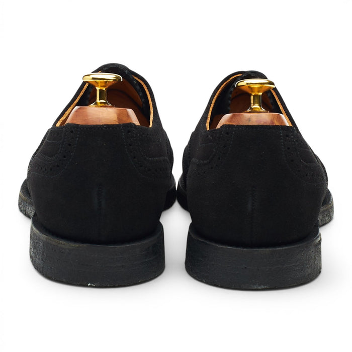 Black Suede Oxford Brogues UK 8.5 F