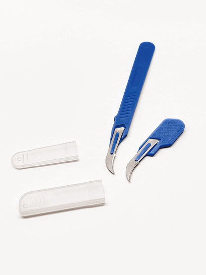 Blue Curved Seam Ripper With Sharp Blade And Non-Slip Handle, With Protective Cover, 2 Portable Sizes Available, Suitable For Home Sewing, Handmade DIY, Quilting, Embroidery Correction And Clothing Al
