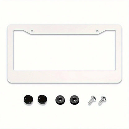 Blue-Purple And Blue-Green Galaxy License Plate Frame, Unisex, Cute And Fun Metal License Plate Tag Car Accessory, Suitable For Front And Rear License Plates, With 2 Holes