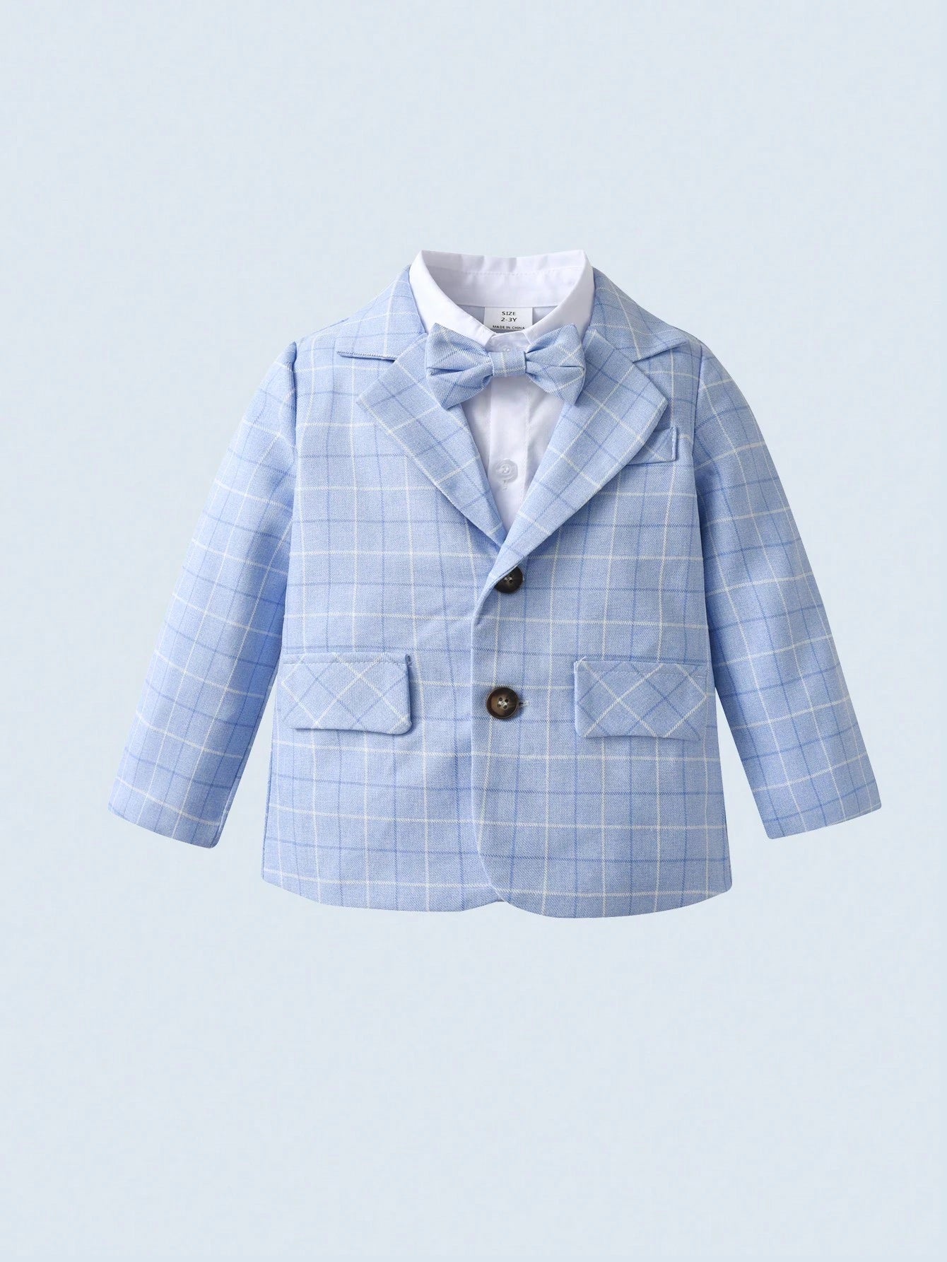 BOARNSEORL 3pcs Baby Boys Gentleman Outfit Set: Long Sleeve Shirt With Bowknot, Suit Jacket, And Pants, Fashionable & For Birthday Party, Wedding, Christening, 1st Birthday Ceremony