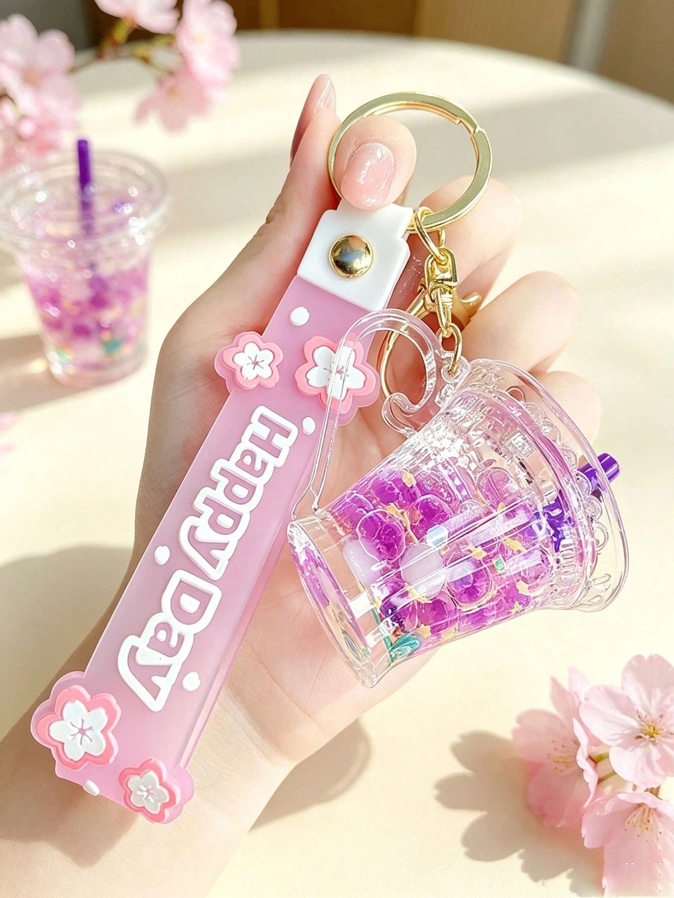 Boba Milk Cup Keychain,Summer Fresh Colors Series Cup Shapes Keychain,Unisex Keyring, Keychain Pendant,Backpack Pendant, Party Party Gift