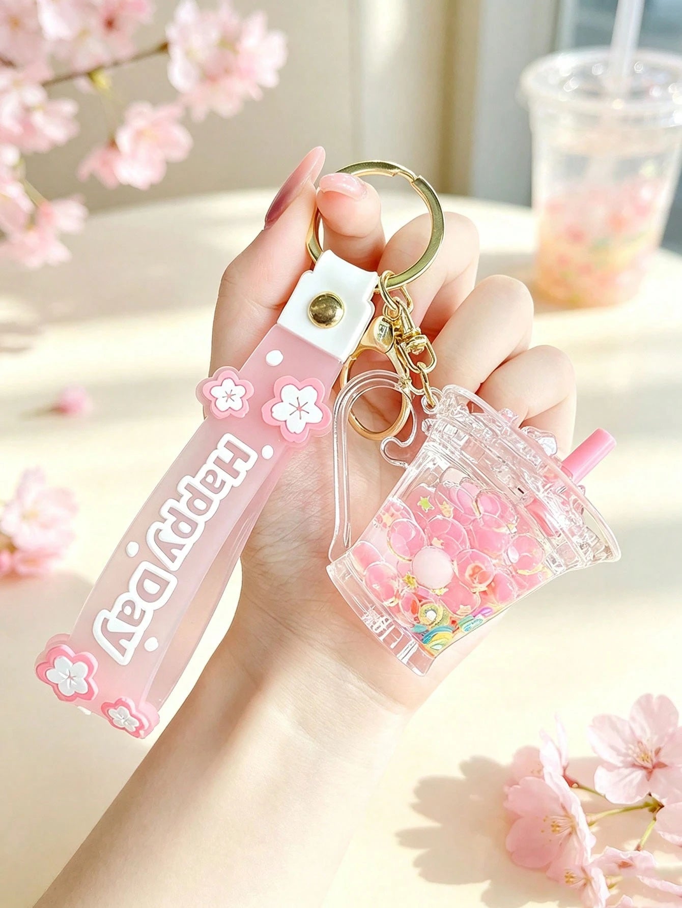 Boba Milk Cup Keychain,Summer Fresh Colors Series Cup Shapes Keychain,Unisex Keyring, Keychain Pendant,Backpack Pendant, Party Party Gift