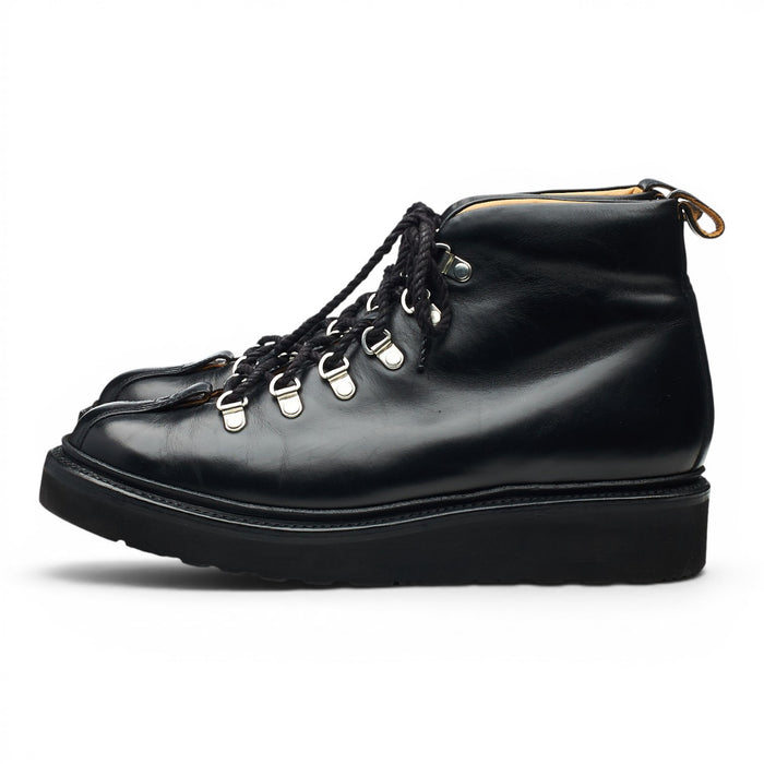'Bobby' Black Leather Hiker Boots UK 8 G