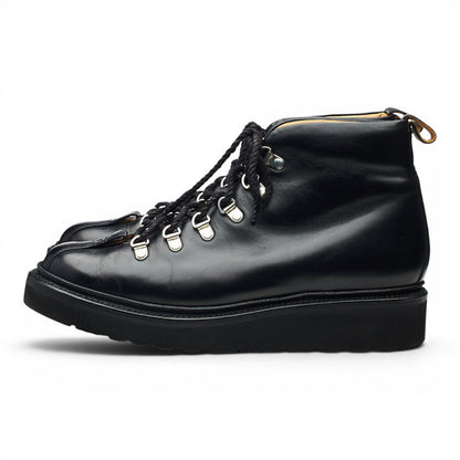 'Bobby' Black Leather Hiker Boots UK 8 G