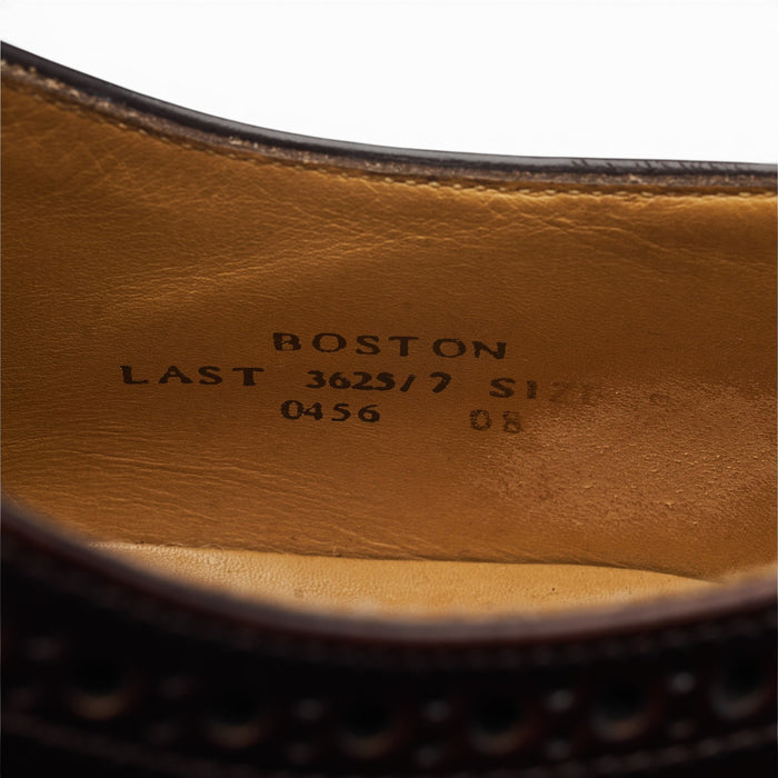 'Boston' Dark Brown Leather Oxford Brogues UK 8 G