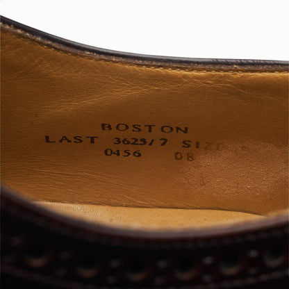 'Boston' Dark Brown Leather Oxford Brogues UK 8 G