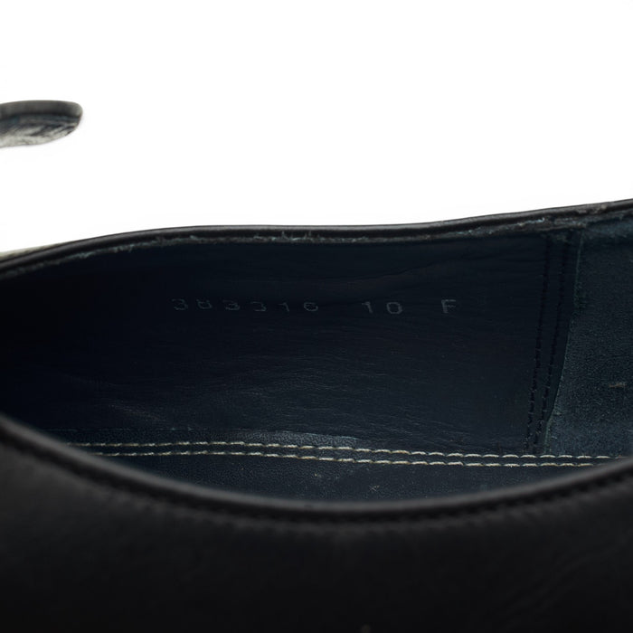 'Bourne' Black Leather Slip On Loafers UK 10 F