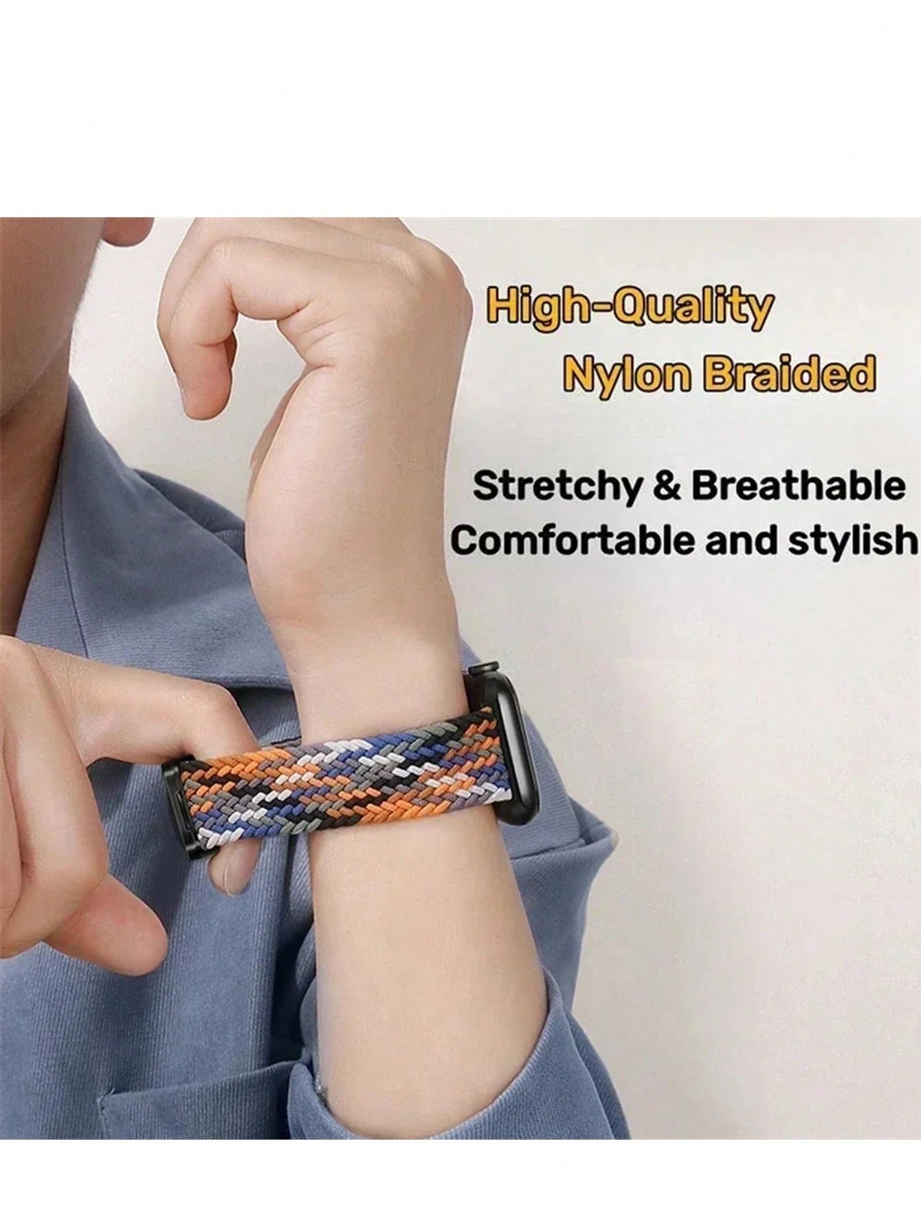 Braided Straps Compatible With Apple Watch Band 46mm 42mm 44mm 45mm 49mm 41 40 Mm Magnetic Bracelet Series 10 9 8 7 6 5 SE Ultra 2