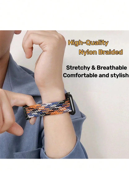 Braided Straps Compatible With Apple Watch Band 46mm 42mm 44mm 45mm 49mm 41 40 Mm Magnetic Bracelet Series 10 9 8 7 6 5 SE Ultra 2